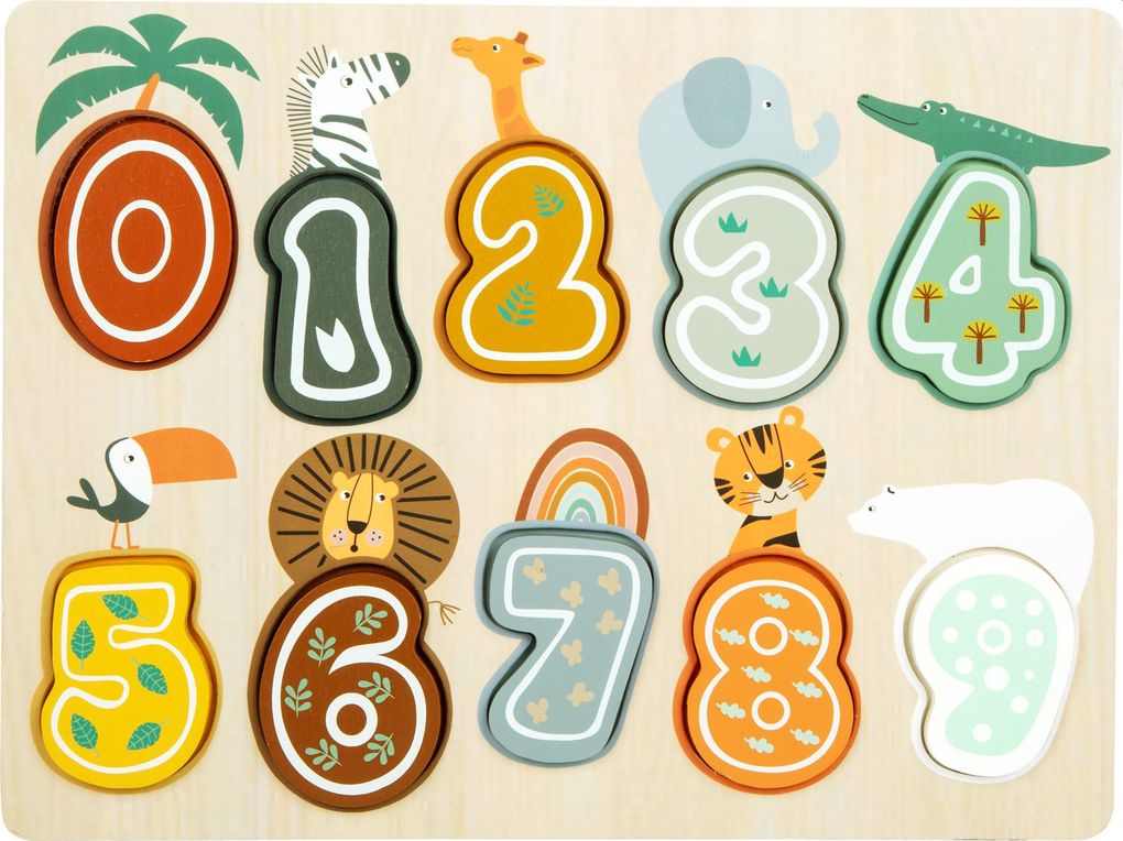 small foot - Safari - Setzpuzzle Zahlen