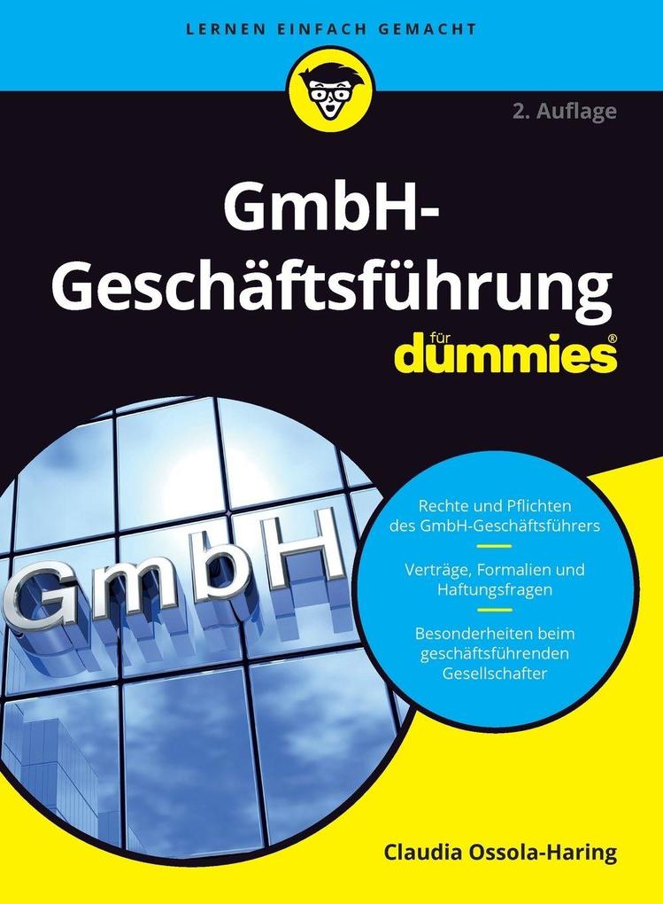 GmbH-Geschäftsführung für Dummies Claudia Ossola-Haring - Bild 4