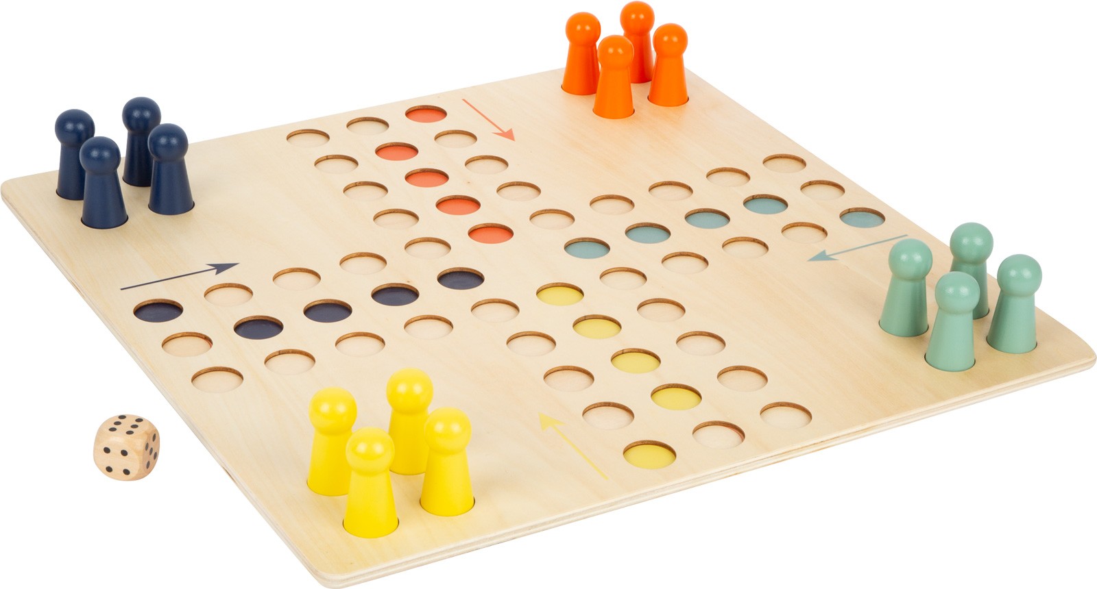 small foot 11783 - Ludo XL Würfelspiel Holz