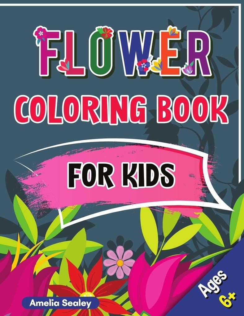 Flower Kids Coloring Book