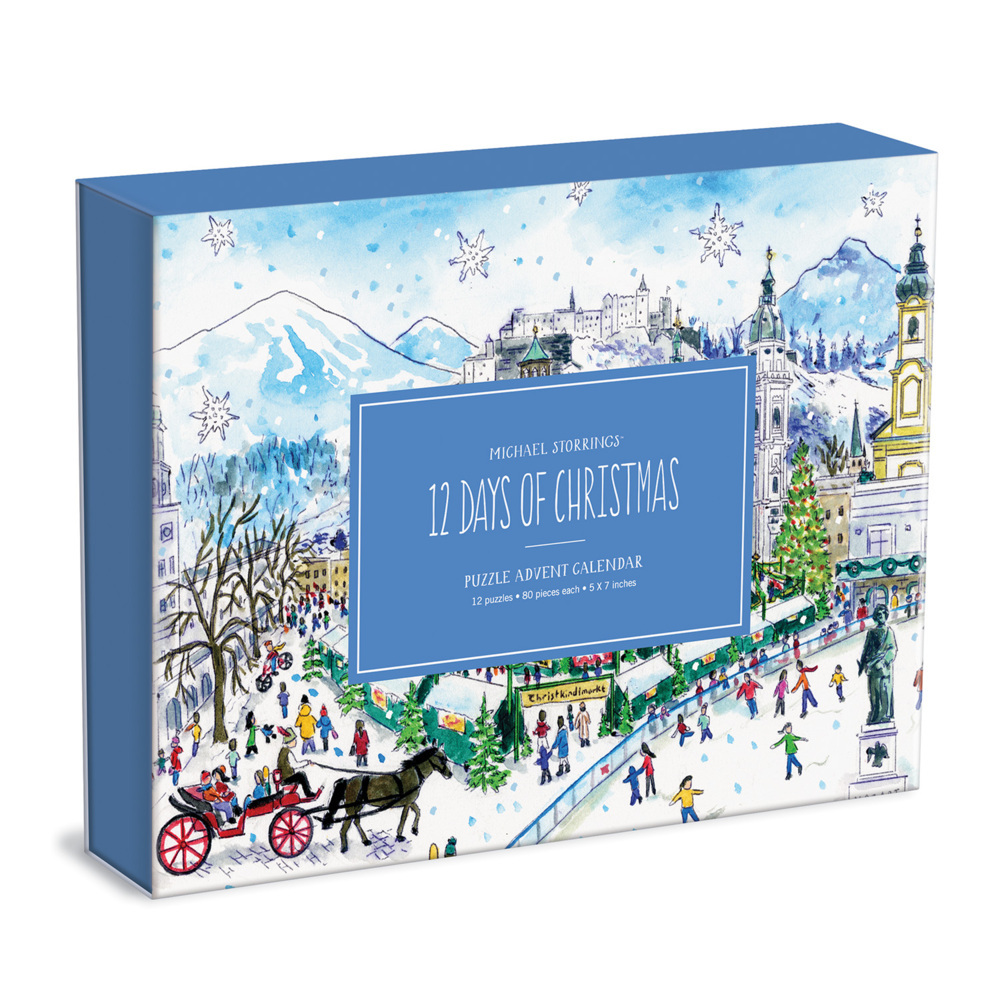 Galison Michael Storrings 12 Days Of Christmas Advent Puzzle Calendar