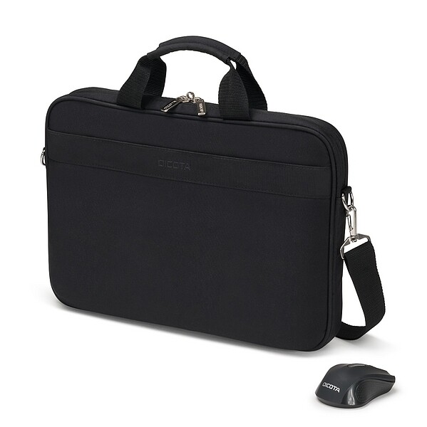 DICOTA 156‘‘ Top Traveller Notebooktasche inkl. Wireless Mouse Kit black
