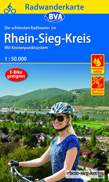 Radwanderkarte BVA Radwandern im Rhein-Sieg-Kreis 1:50.000 reiß- und wetterfest GPS-Tracks Download