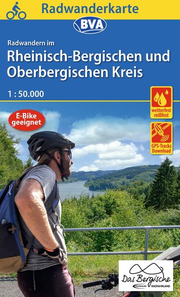 Radwanderkarte BVA Radwandern im Rheinisch-Bergischen und Oberbergischen Kreis 1:50.000 reiß- und wetterfest GPS-Tracks Download