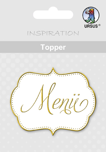 URSUS 8 Topper 'Menü' weiß/gold