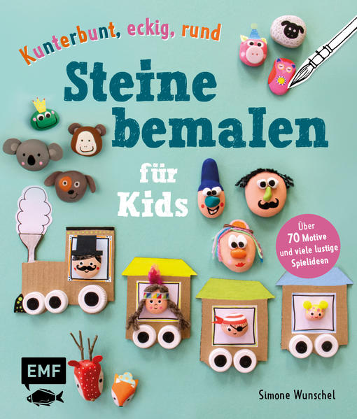 Image of Kunterbunt eckig rund - Steine bemalen für Kids