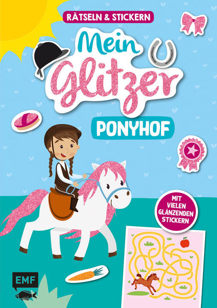 Image of Mein Glitzer-Ponyhof - Rätsel- und Stickerbuch: MIt vielen glänzenden Stickern