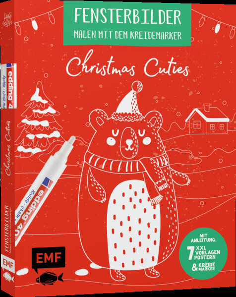 Image of Vorlagenmappe Fensterbilder malen mit dem Kreidemarker - Christmas Cuties