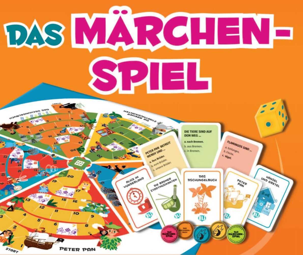 Das Märchenspiel. 132 Karten Spielbrett Spielfiguren und -marken Zahlenwürfel Spielanleitung