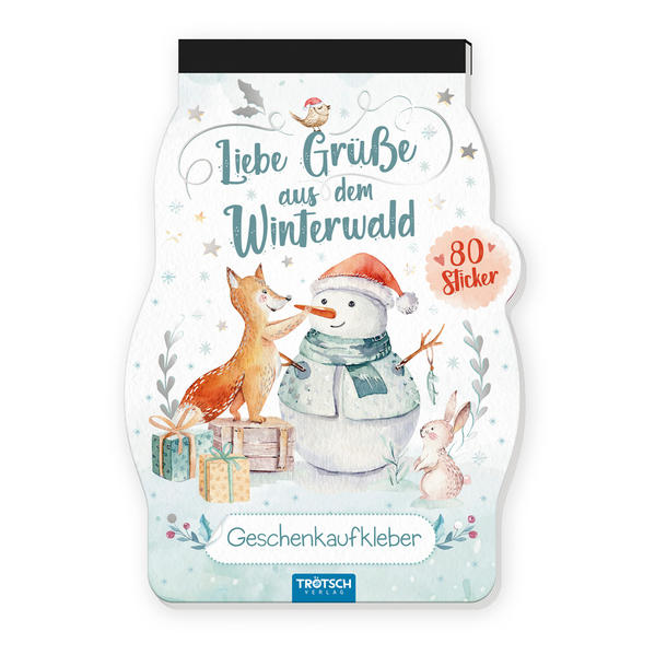 Image of Trötsch Stickerblock Liebe Grüße aus dem Winterwald Geschenkaufkleber