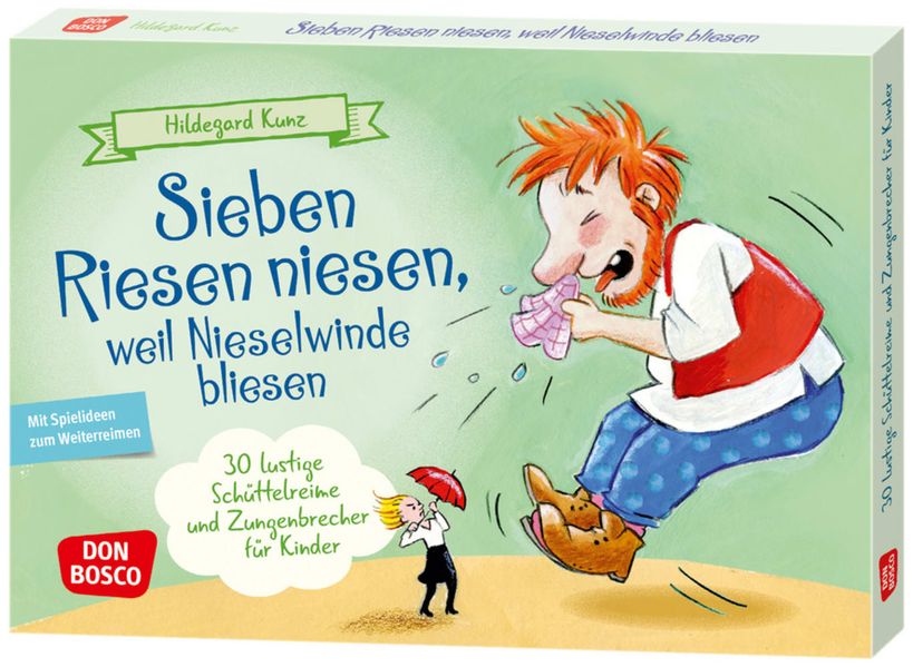 Sieben Riesen niesen weil Nieselwinde bliesen