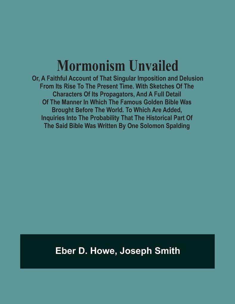 Mormonism Unvailed