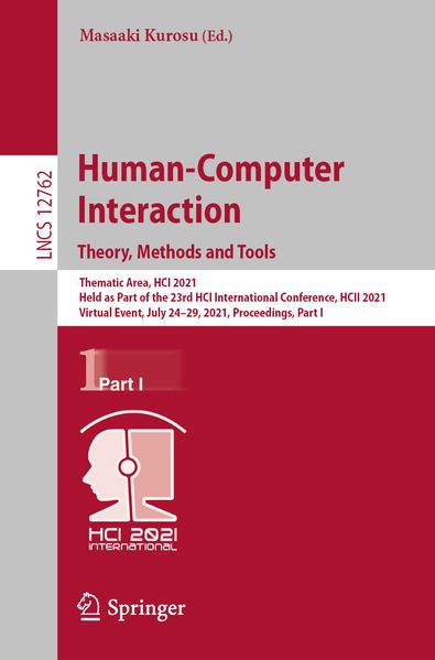 Human-Computer Interaction. Theory Methods and Tools