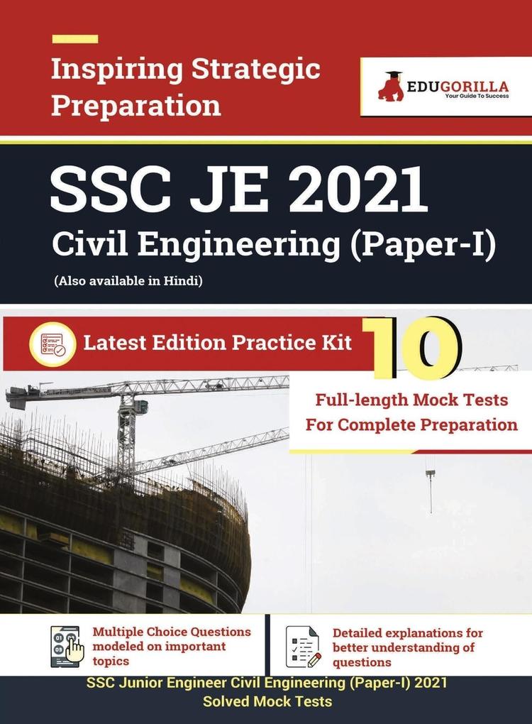 SSC JE Civil Book 2023 (Paper 1) - General Engineering (CE) General Awareness Intelligence and Reasoning - 10 Mock Tests (2000 Solved Questions) with Free Access to Online Tests