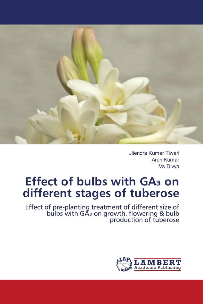 Effect of bulbs with GA on different stages of tuberose