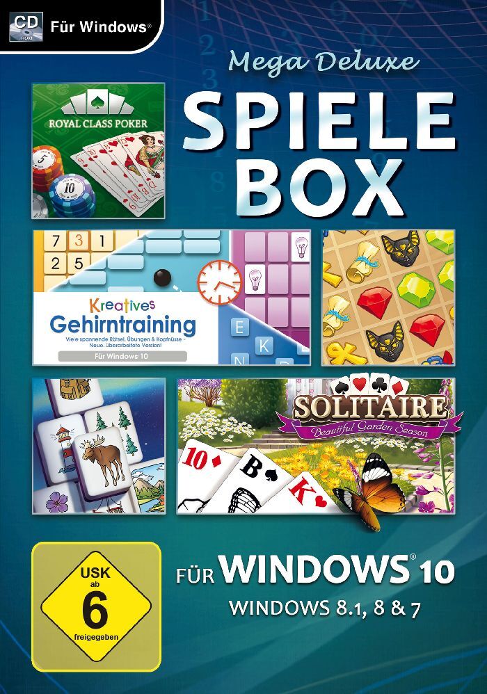 Mega Deluxe Spielebox für Windows 10 (PC). Für Windows 8/10