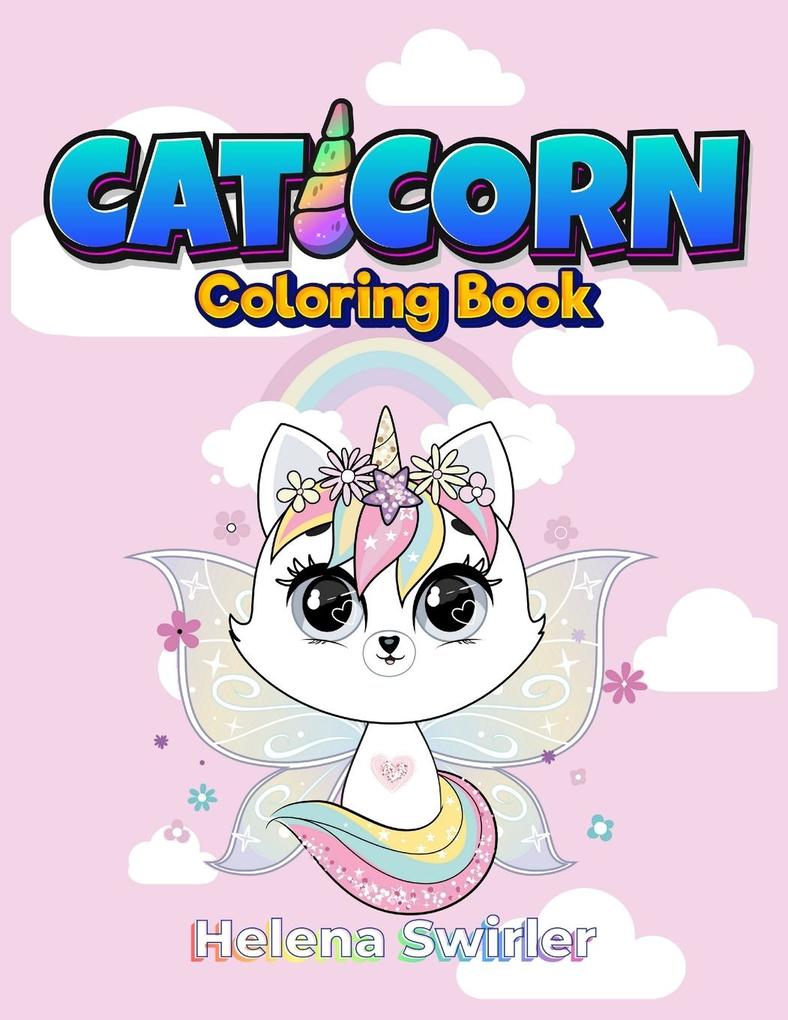 Caticorn Coloring book for kids 4-8