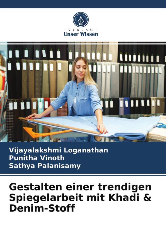 Gestalten einer trendigen Spiegelarbeit mit Khadi & Denim-Stoff