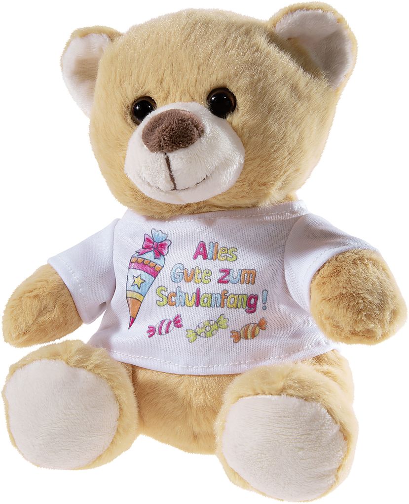 Heunec - Bär zum Schulanfang mit Shirt groß 2-fach 17 cm