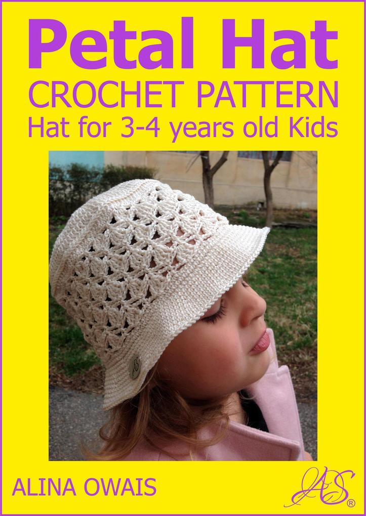 Petal Hat Crochet Pattern for 3-4 years old kids