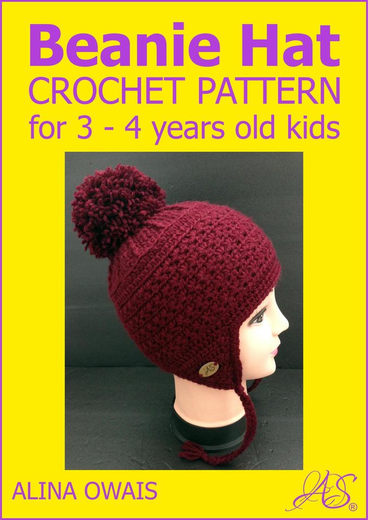 Beanie Hat Crochet Pattern for 3-4 Years Old Kids