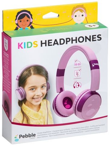 Pebble Gear - KIDS HEADPHONES Kinder-Kopfhörer Stereo pink