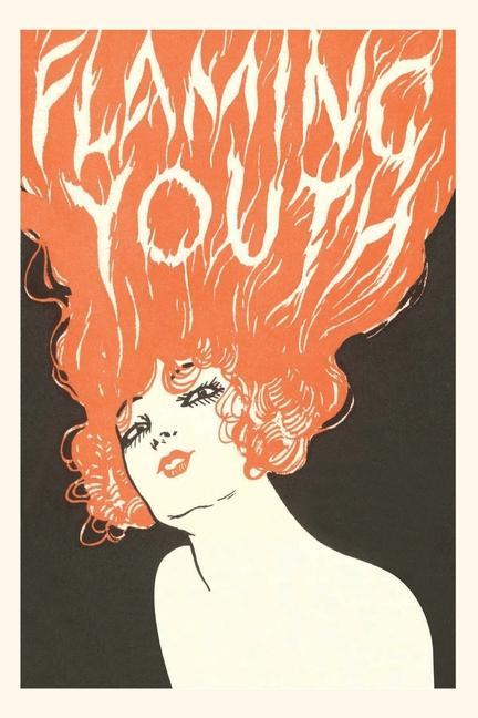 Vintage Journal ‘Flaming Youth ‘ Woman with Red Hair Poster
