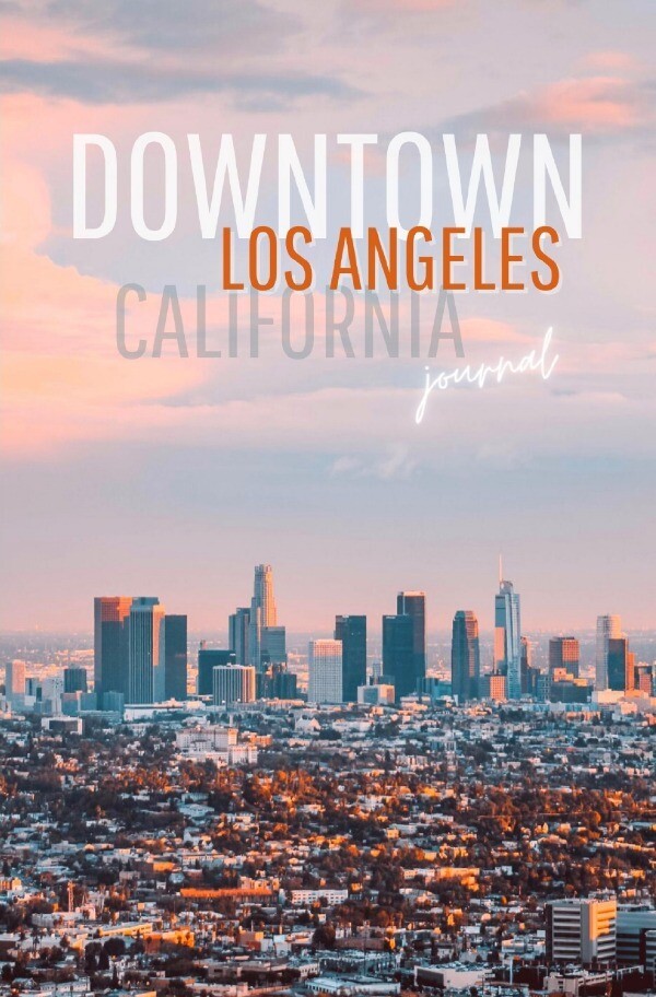 DOWNTOWN LOS ANGELES | CALIFORNIA: Notizheft - DINA5 - Liniert (Glanz-Cover) | 120 Seiten 60 Blatt