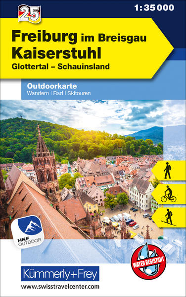 Freiburg im Breisgau Kaiserstuhl Glottertal Schauinsland Nr. 25 Outdoorkarte Deutschland 1:35 000