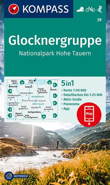 KOMPASS Wanderkarte 39 Glocknergruppe Nationalpark Hohe Tauern 1:50.000