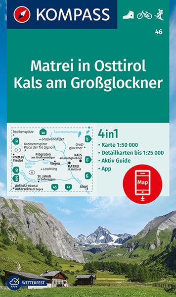 KOMPASS Wanderkarte 46 Matrei in Osttirol Kals am Großglockner 1:50.000