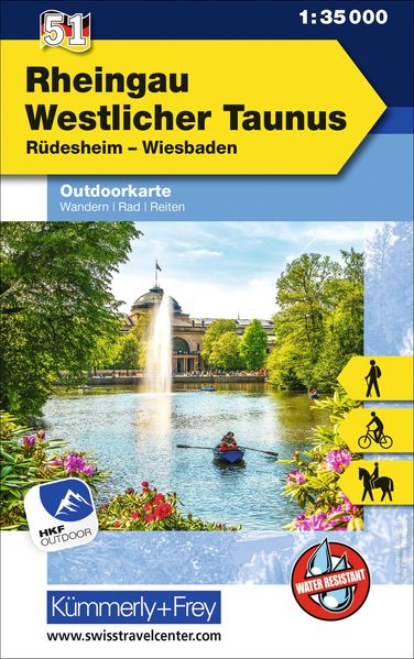 Rheingau Westlicher Taunus Rüdesheim Wiesbaden Nr. 51 Outdoor Deutschland 1:35 000