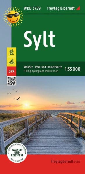 Sylt Wander- Rad- und Freizeitkarte 1:35.000 freytag & berndt WKD 3759
