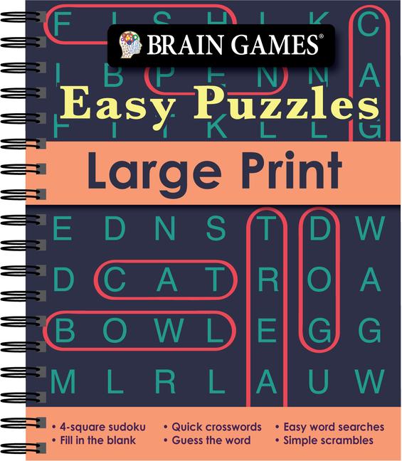 Brain Games - Easy Puzzles - Large Print