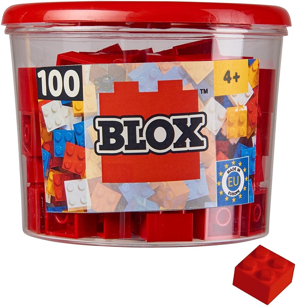 Simba 104114111 - Blox 100 rote Bausteine
