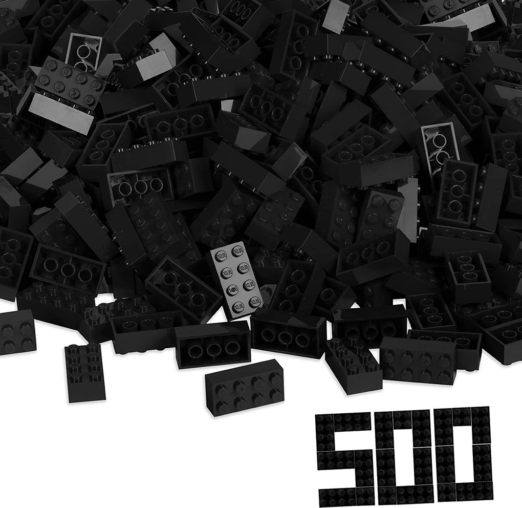 Simba 104118935 - Blox 500 schwarze 8er Bausteine