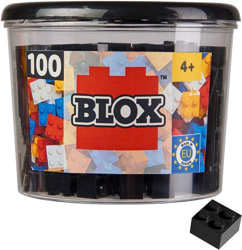 Simba 104114114 - Blox 100 schwarze Bausteine