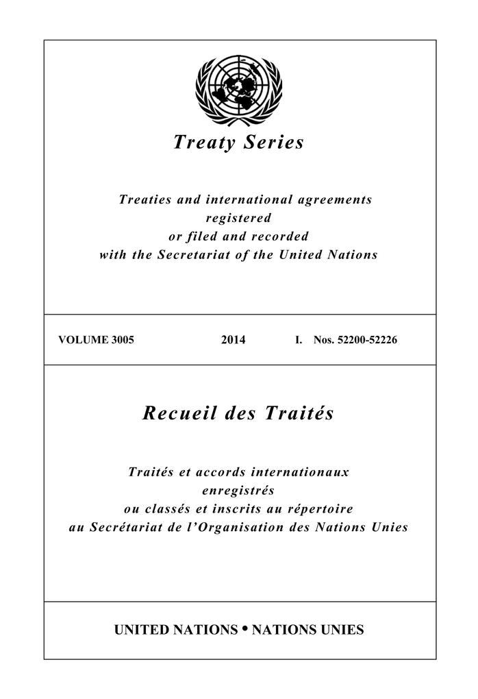 Treaty Series 3005/Recueil des Traités 3005