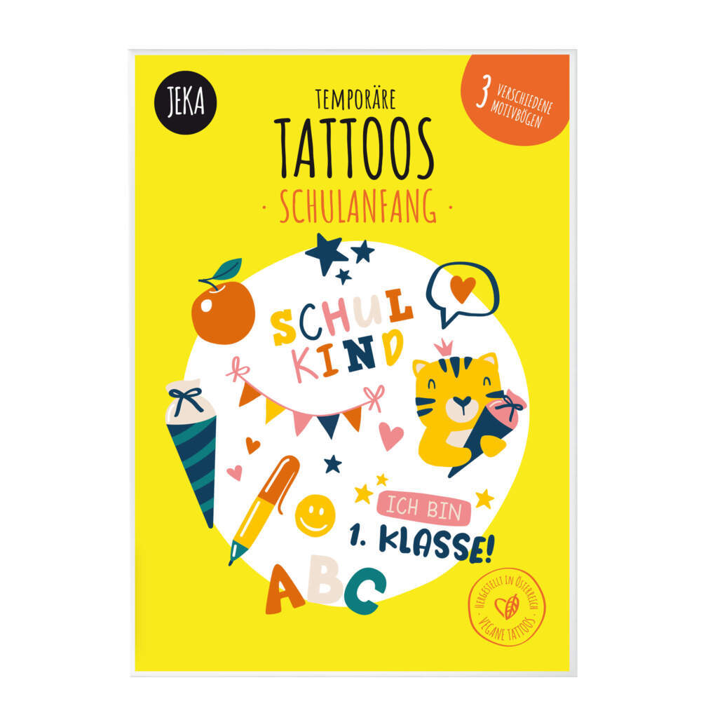 Temporäre Tattoos Schulanfang