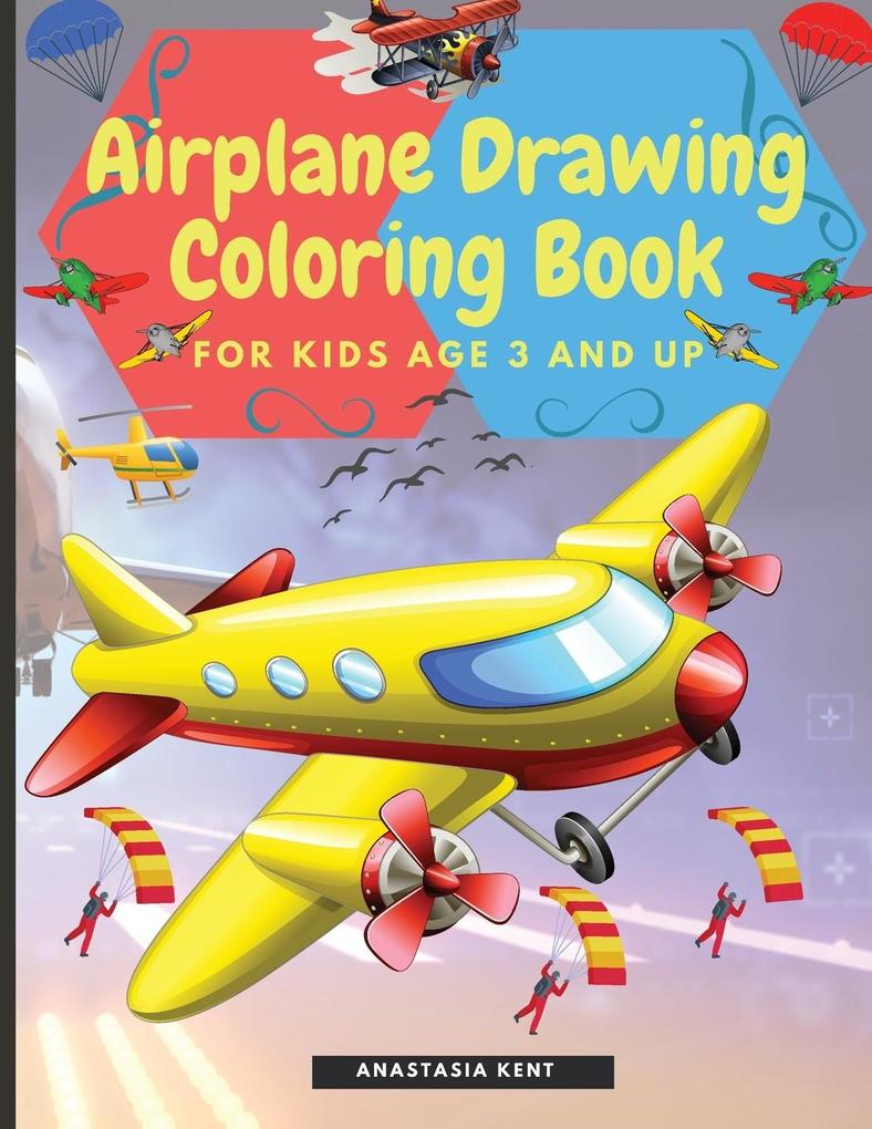 Image of Airplane Drawing Coloring Book for Kids Aged 3 and UP