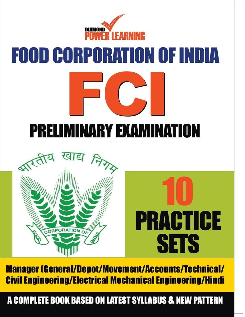 Food Corporation of India (FCI) Preliminary Examination 2019 in English (MANAGER) 10 PTP English Numerical Ability & Reasoning Ability