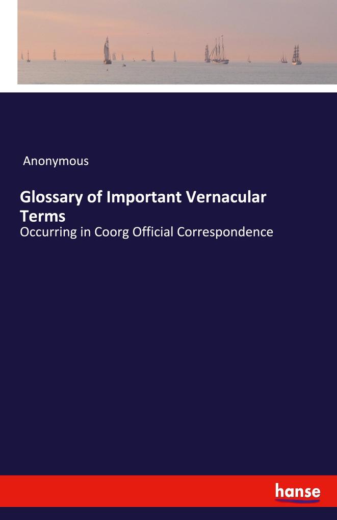 Image of Glossary of Important Vernacular Terms