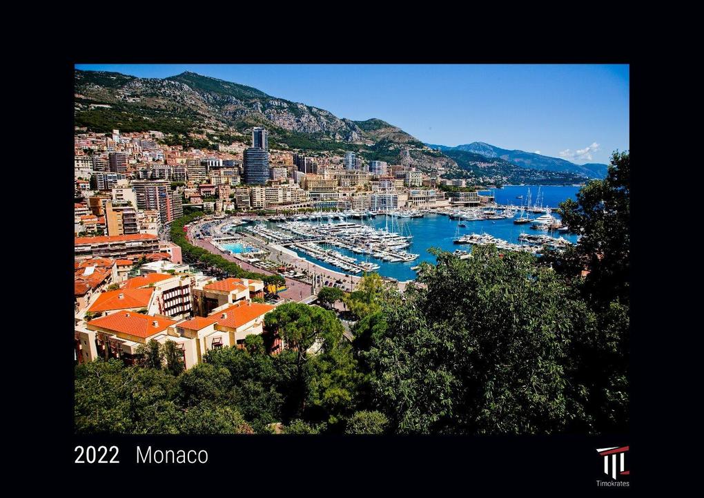 Monaco 2022 - Black Edition - Timokrates Kalender Wandkalender Bildkalender - DIN A4 (ca. 30 x 21 cm)