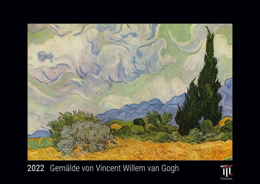 Gemälde von Vincent Willem van Gogh 2022 - Black Edition - Timokrates Kalender Wandkalender Bildkalender - DIN A4 (ca. 30 x 21 cm)