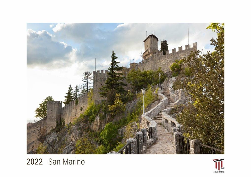 San Marino 2022 - White Edition - Timokrates Kalender Wandkalender Bildkalender - DIN A4 (ca. 30 x 21 cm)
