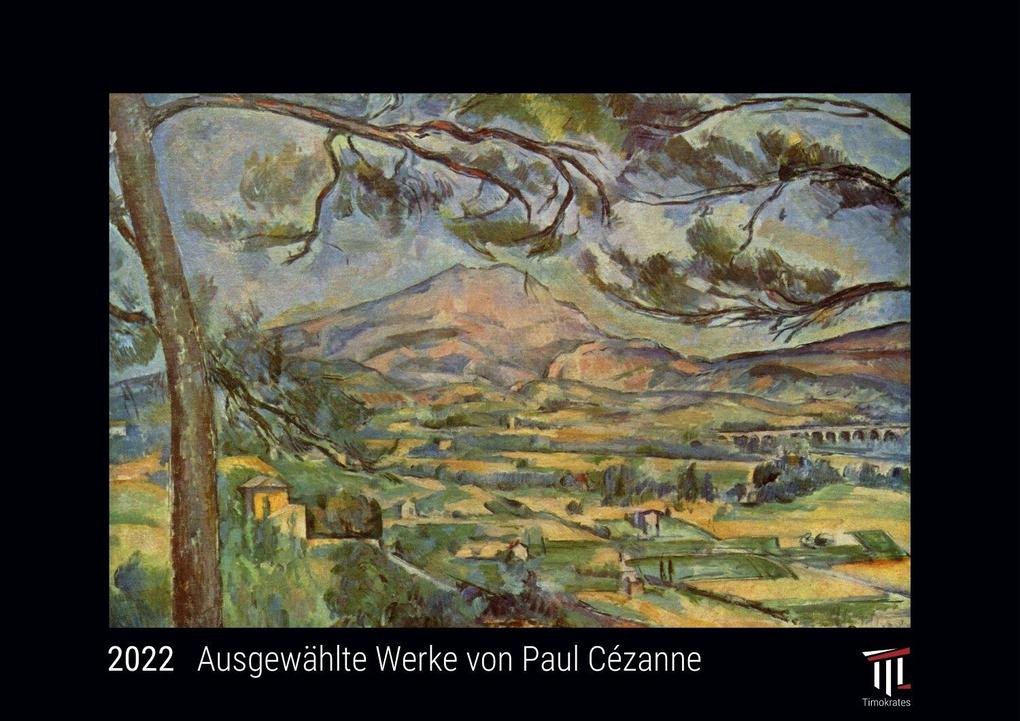 Ausgewählte Werke von Paul Cézanne 2022 - Black Edition - Timokrates Kalender Wandkalender Bildkalender - DIN A3 (42 x 30 cm)