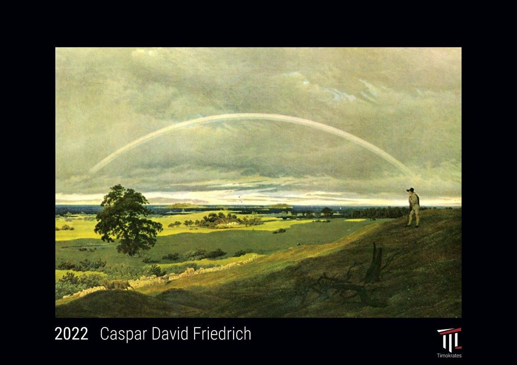 Caspar David Friedrich 2022 - Black Edition - Timokrates Kalender Wandkalender Bildkalender - DIN A3 (42 x 30 cm)