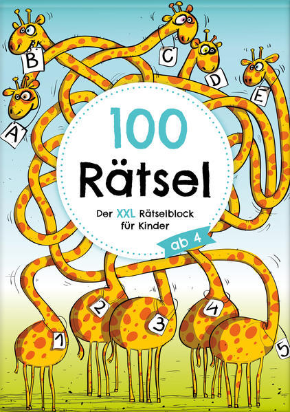 Image of XXL-Rätselblock für Kinder ab 4 Jahren: 100 Rätsel für Freizeit und Urlaub in DIN A5 Labyrinthe, Punkt zu Punkt, finde den Fehler, Ausmalbilder uvm. Übungsheft zur Stärkung der Feinmotorik und Konzentration