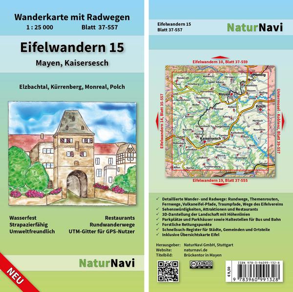 Eifelwandern 15 - Mayen Kaisersesch 1 : 25 000