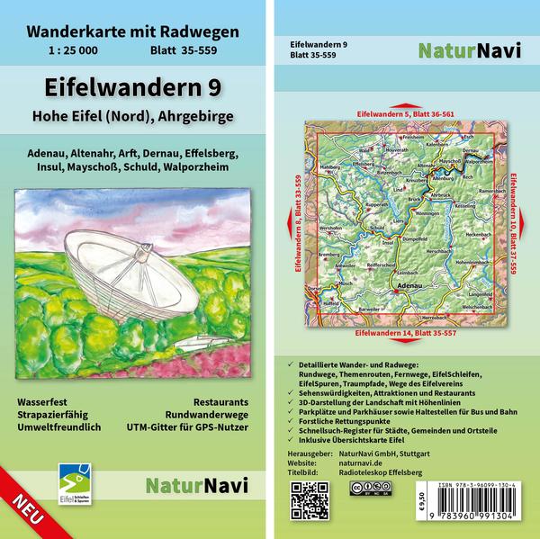 Eifelwandern 9 - Hohe Eifel (Nord) Ahrgebirge 1 : 25 000